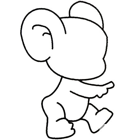 怎么画一只卡通的老鼠简笔画