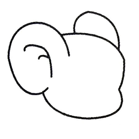 怎么画一只卡通的老鼠简笔画