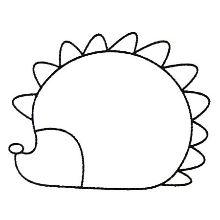 刺猬简笔画步骤教程