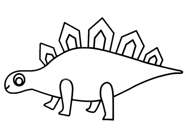 剑龙简笔画带颜色