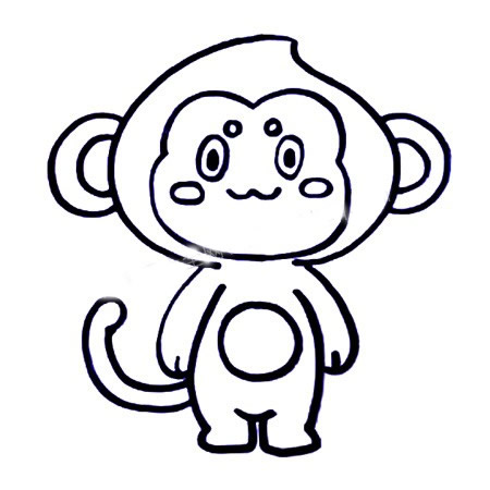 猴子怎么画 涂色的猴子简笔画教程