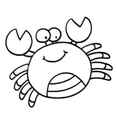 螃蟹怎么画 螃蟹简笔画教程