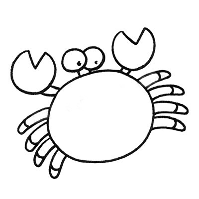 螃蟹怎么画 螃蟹简笔画教程