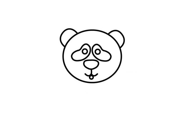 纠结的大熊猫卡通简笔画