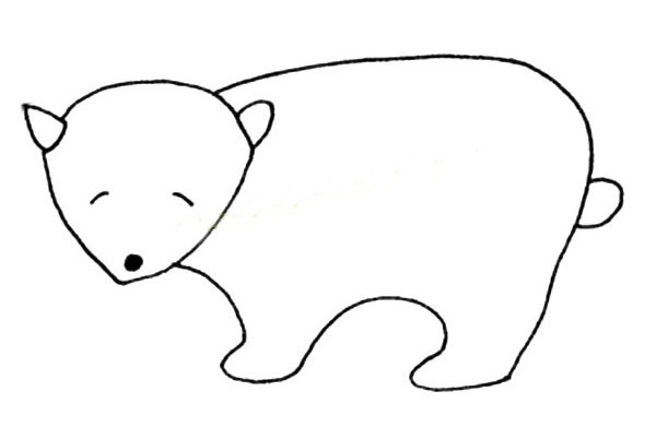 线条很少的北极熊简笔画