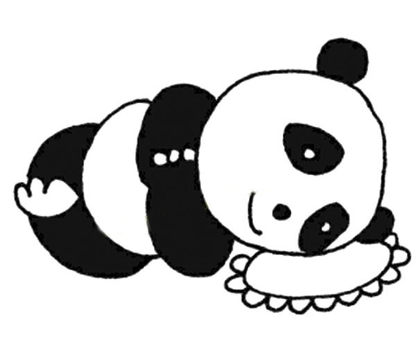 正在睡觉的大熊猫简笔画