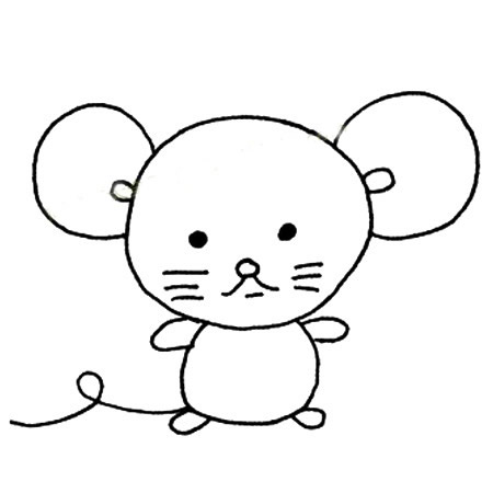 五步画出可爱的小老鼠