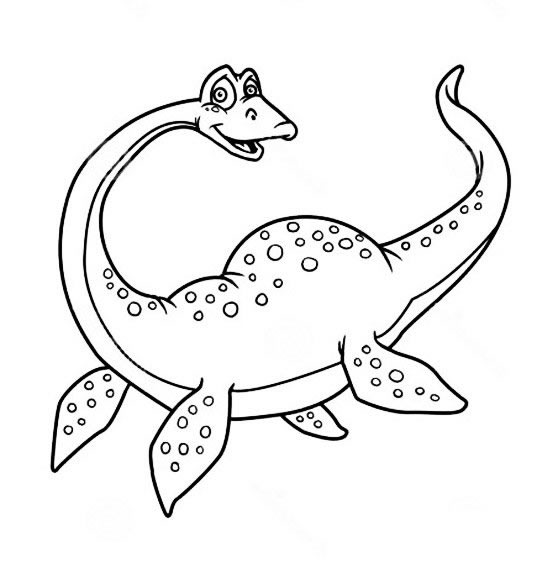 关于蛇颈龙的简笔画