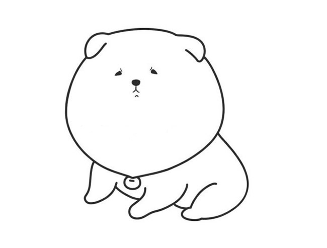 肥嘟嘟的小狗简笔画教程