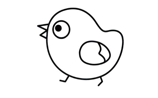 可爱的小黄鸡简笔画