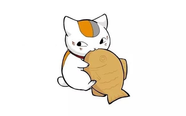 小猫吃鱼简笔画步骤