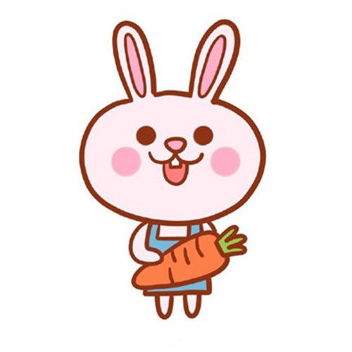 拿胡萝卜小兔子简笔画步骤