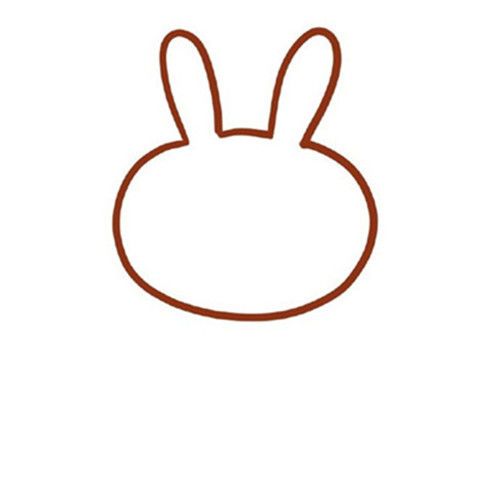 拿胡萝卜小兔子简笔画步骤