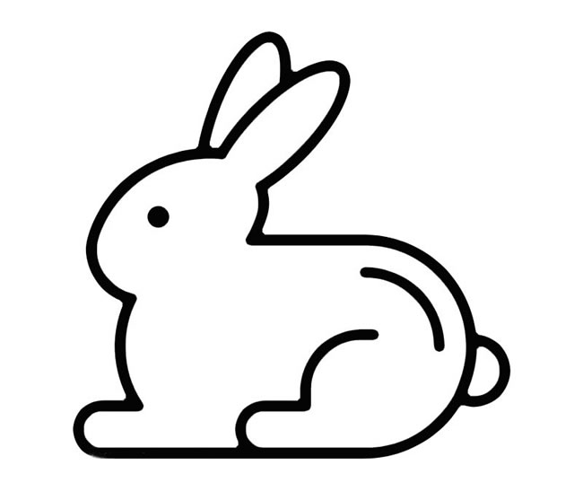 笔画很少的小兔子简笔画
