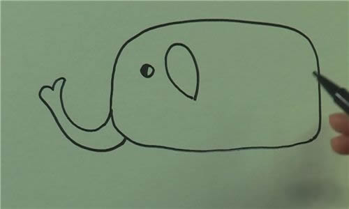 适合幼儿画的大象简笔画