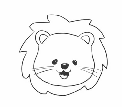 简单可爱的小狮子怎么画