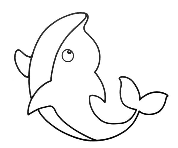 可爱的小海豚简笔画