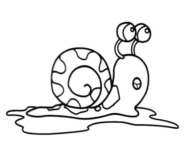 水里的蜗牛简笔画