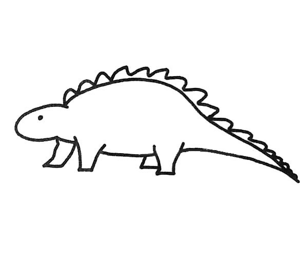 线条简单的恐龙简笔画