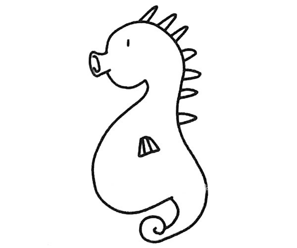 6款可爱的卡通海马简笔画