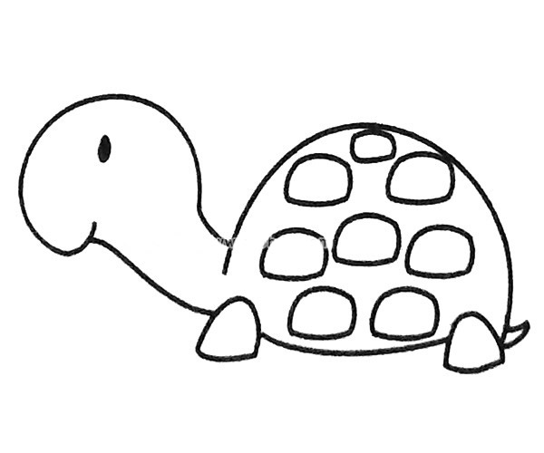 6款卡通乌龟简笔画大全