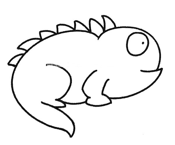 6款卡通变色龙简笔画大全