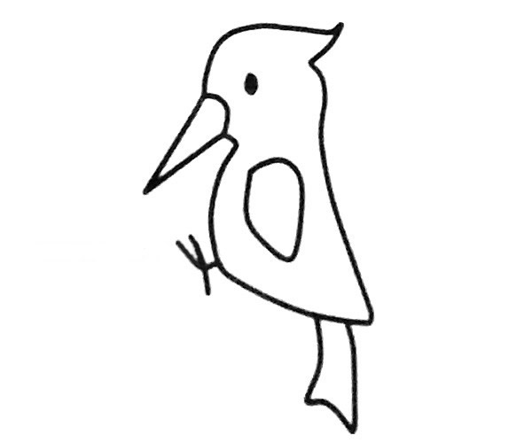 6款关于啄木鸟的简笔画大全