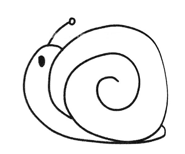 6款卡通的蜗牛简笔画大全