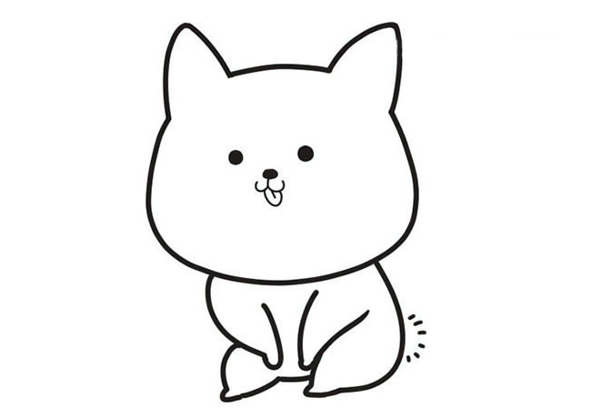 可爱的柯基犬简笔画步骤