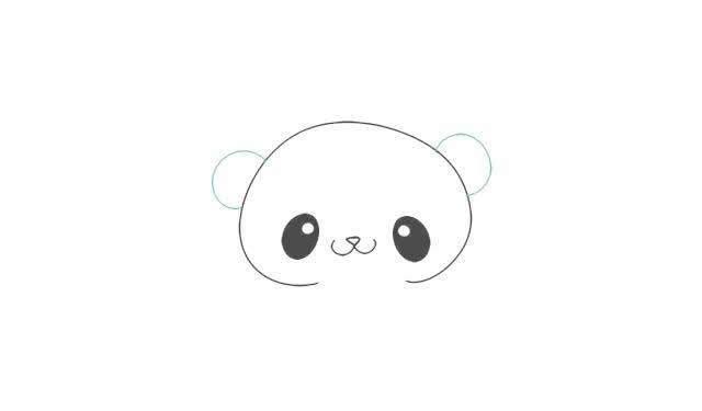 憨态可掬的熊猫简笔画步骤