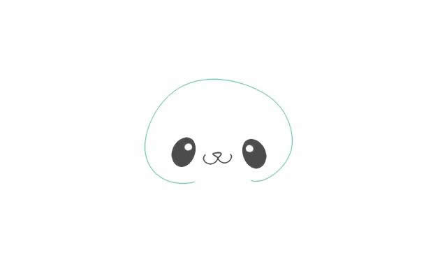 憨态可掬的熊猫简笔画步骤