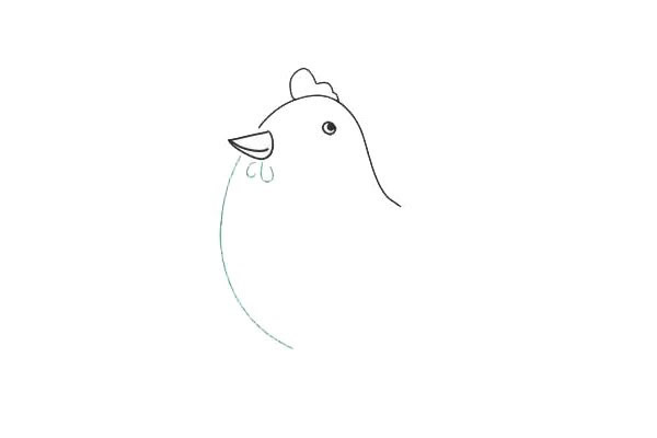 母鸡怎么画 涂色的母鸡简笔画