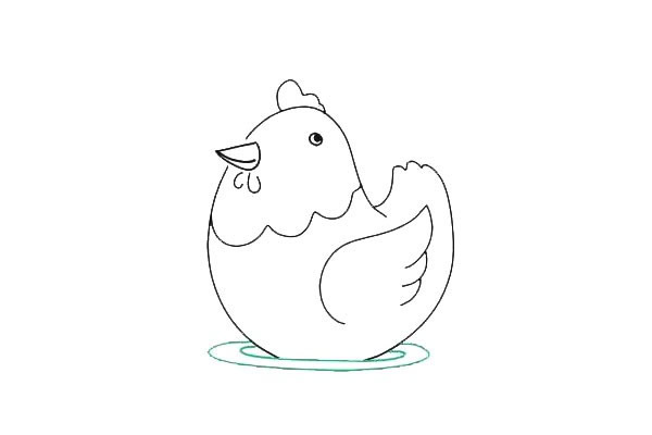 母鸡怎么画 涂色的母鸡简笔画