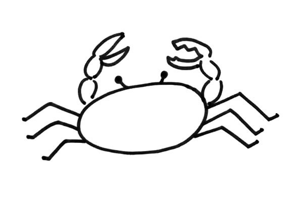 简单的螃蟹怎么画