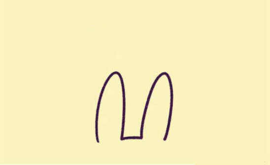 超萌的卡通小兔子简笔画步骤