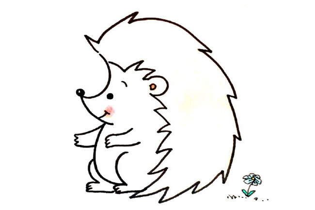 可爱的刺猬简笔画步骤教程