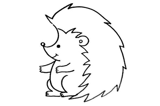 可爱的刺猬简笔画步骤教程