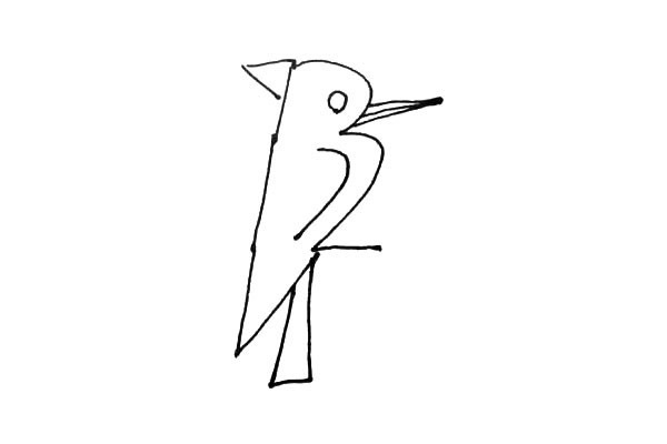 教你用数字画一只啄木鸟