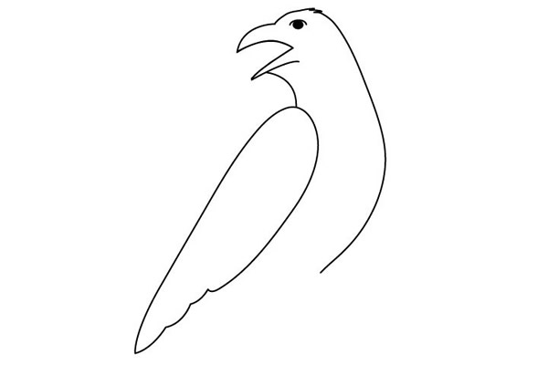 儿童学画乌鸦简笔画