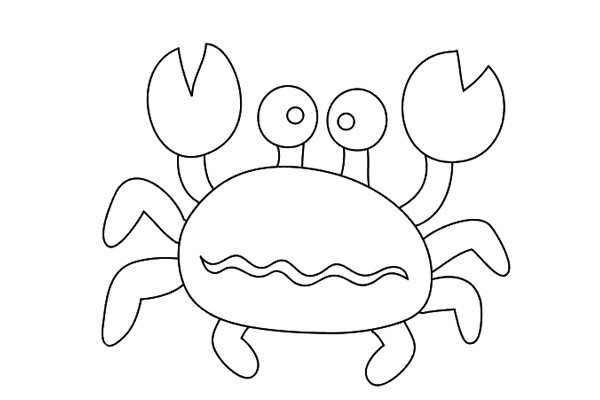 简单的卡通螃蟹怎么画