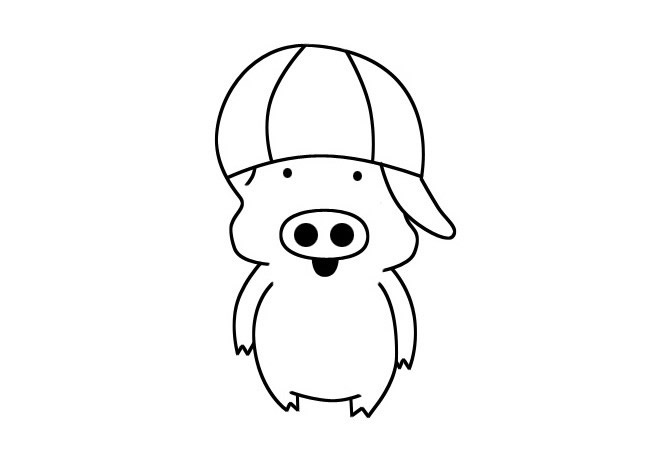 分享几张卡通小猪简笔画