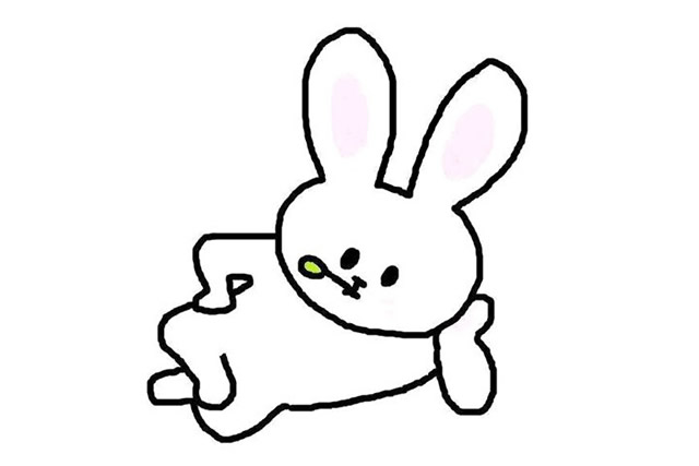 7张丧小兔的简笔画大全 