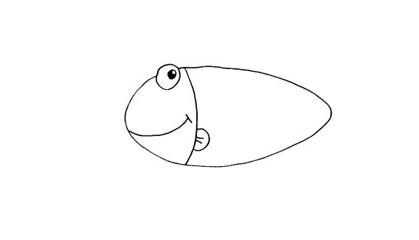 海草和小鱼卡通简笔画教程