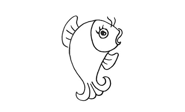鲤鱼怎么画 漂亮的彩色鲤鱼简笔画