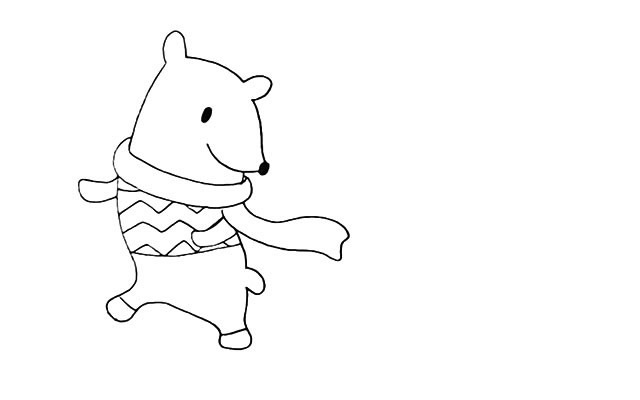 两只北极熊卡通简笔画