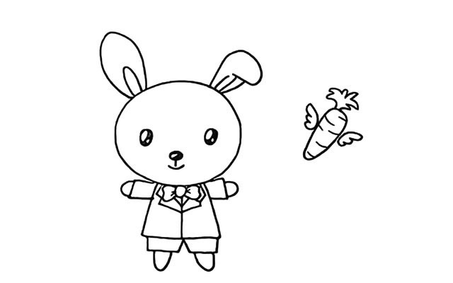 爱吃胡萝卜的小兔子简笔画教程