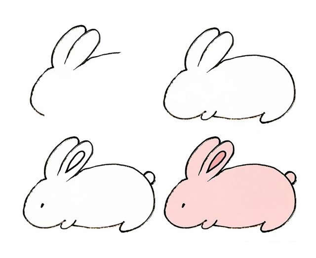 超级简单的小兔子画法分解