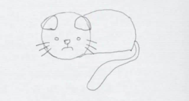 一步步教你画慵懒的小猫咪