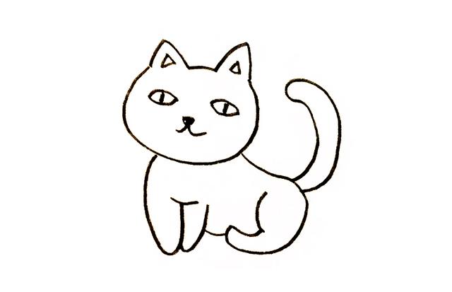 几步就会的小猫简笔画