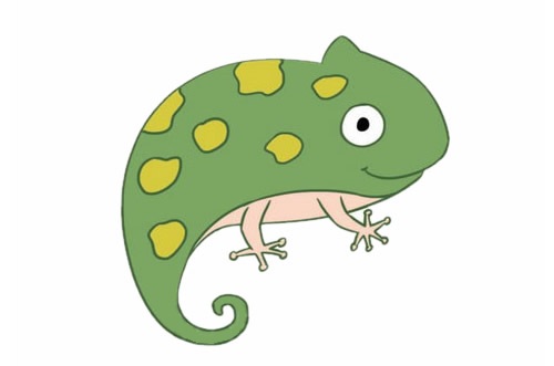 蜥蜴儿童简笔画带涂色